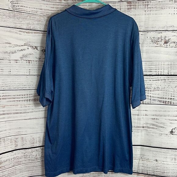 Carnoustie Polo Mens size XL short sleeve shirt golf Blue Cotton performance - Picture 3 of 6